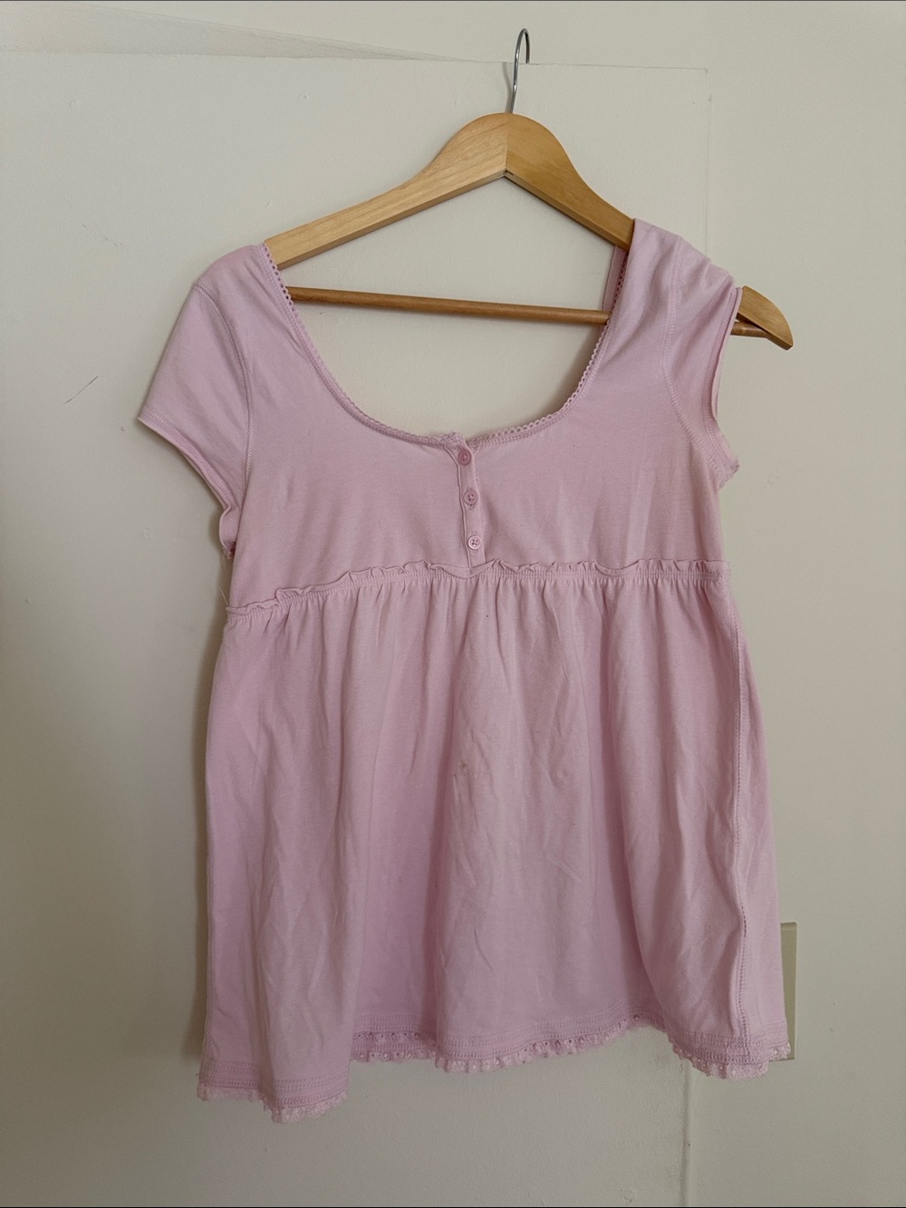 Aeropostale Light Pink Scoop-Neck Babydoll Top